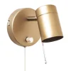 Wandleuchte mit Kabel Stecker GU10 verstellbar in Gold Metall