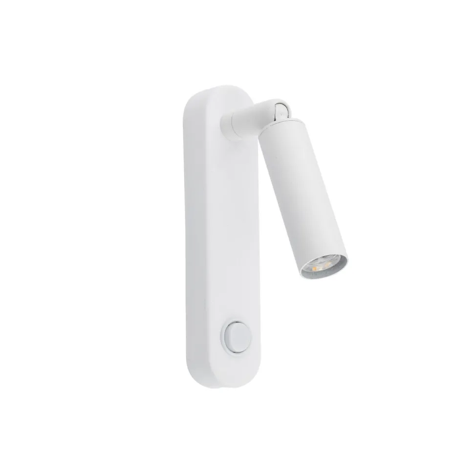 Wandleuchte mit Schalter H: 22 cm schwenkbar Weiß Metall G9