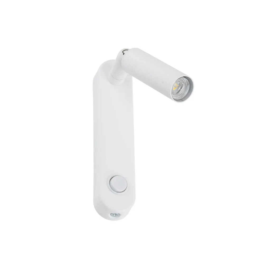 Wandleuchte mit Schalter H: 22 cm schwenkbar Weiß Metall G9