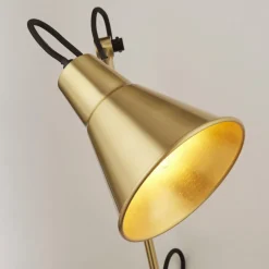 Wandleuchte mit Schalter in Messing Gelenk verstellbar Metall