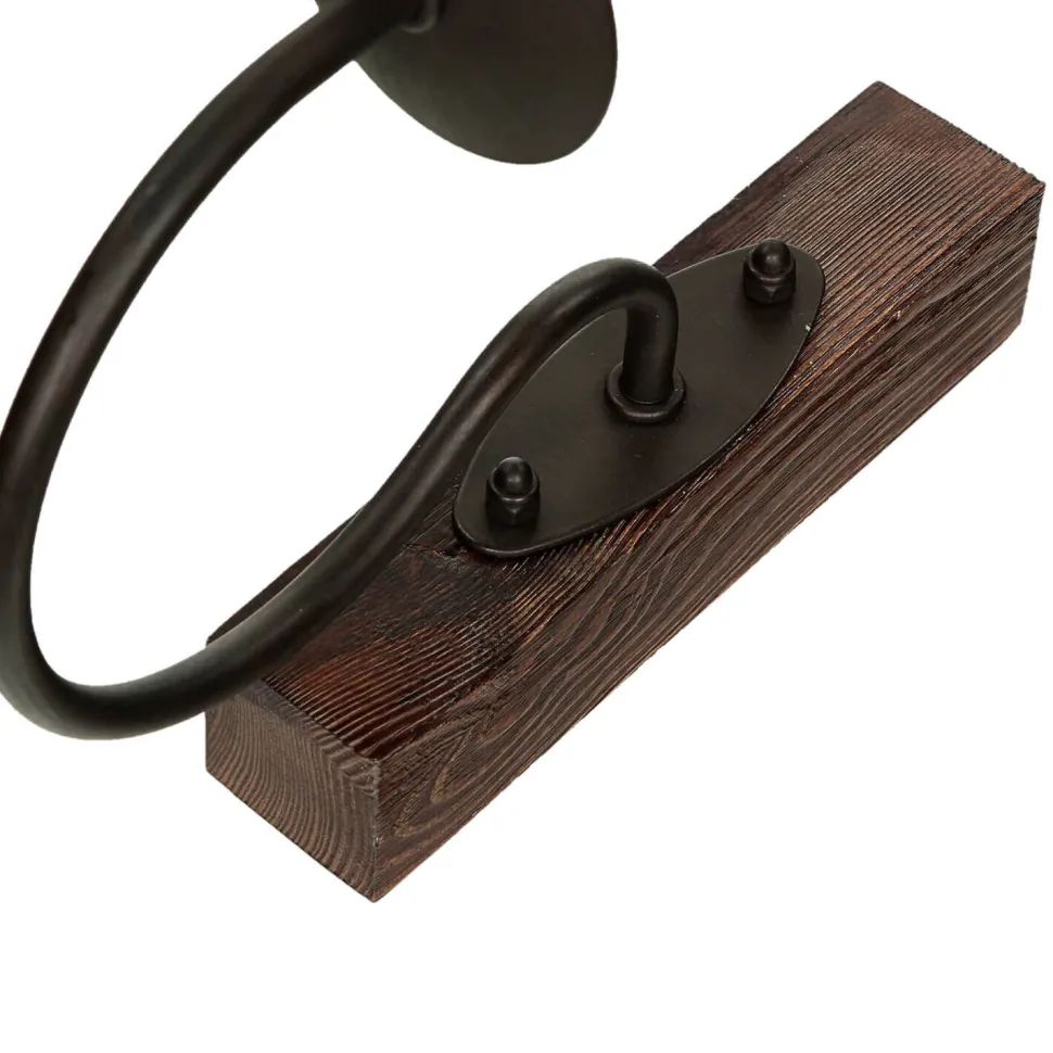 Wandleuchte mit Schirm Braun Beige Landhausstil