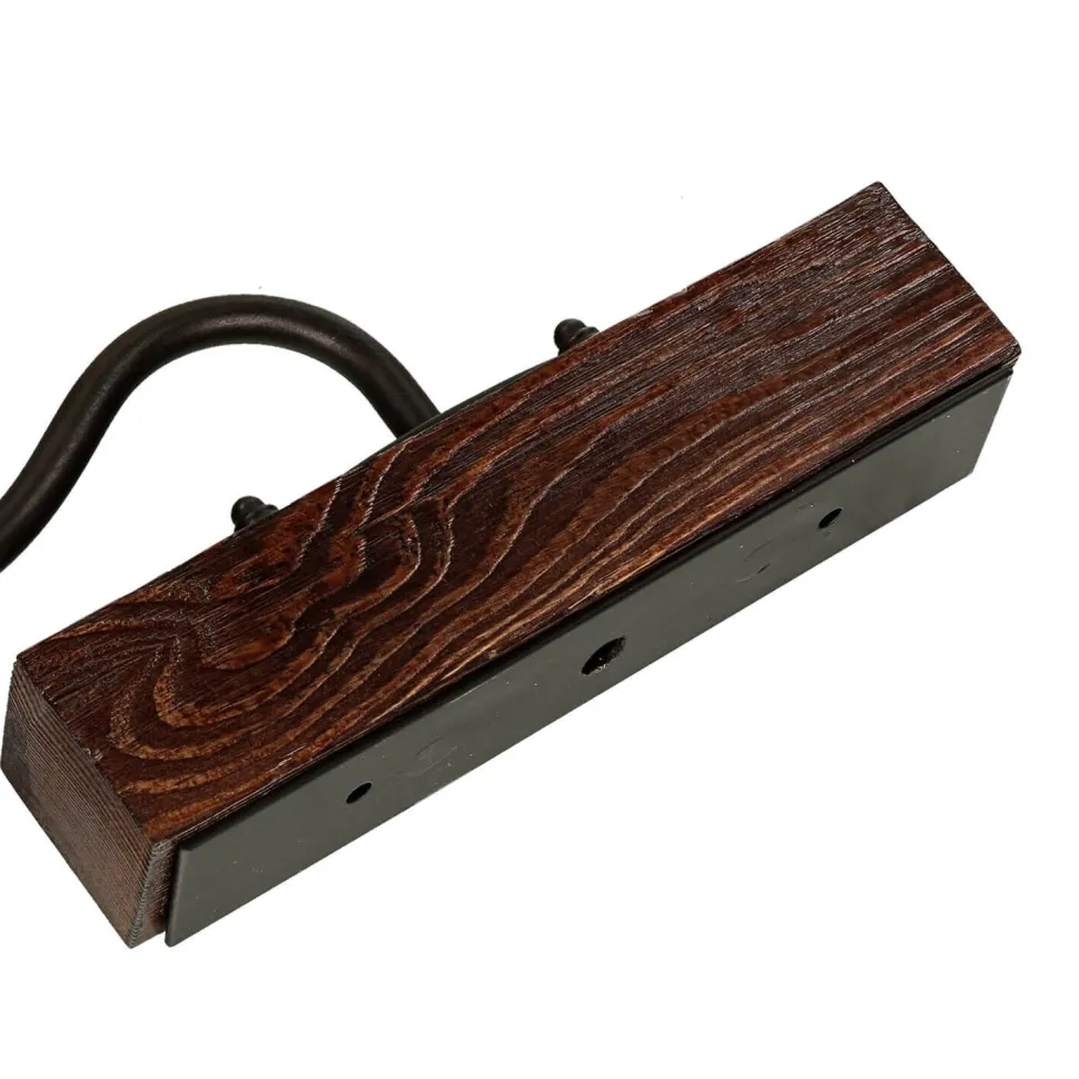 Wandleuchte mit Schirm Braun Beige Landhausstil