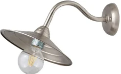 Wandleuchte mit Schirm Ø26cm Nickel Echt-Messing