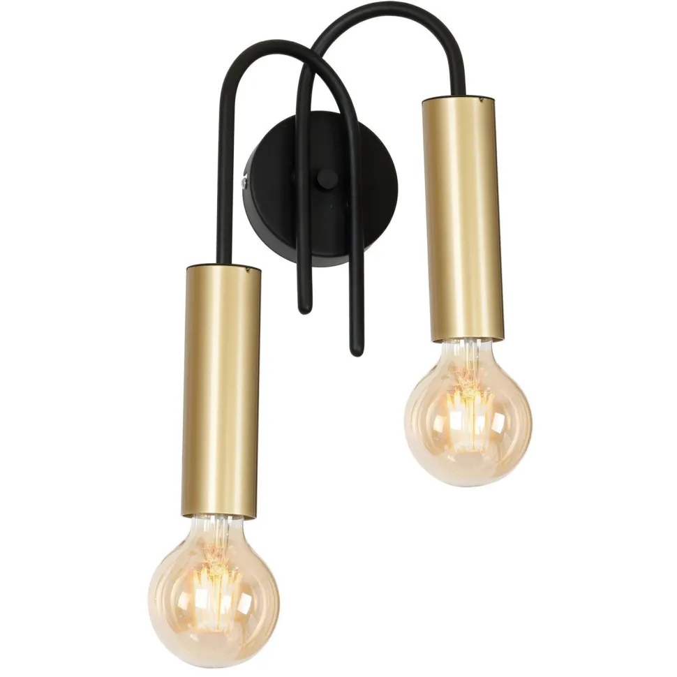 Wandleuchte Modern Messing Schwarz Metall für 2x