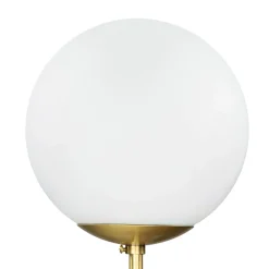 Wandleuchte MUSA Messing Glas in Bronze hell Weiß