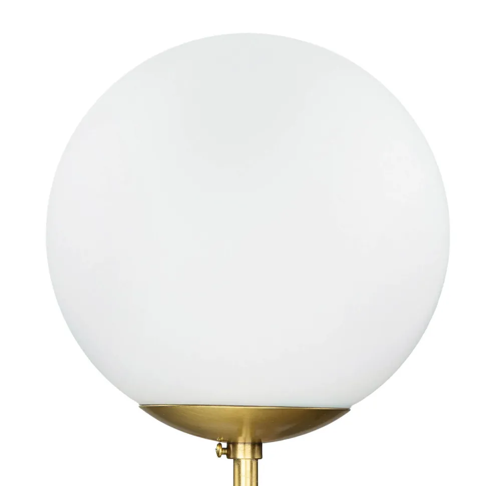 Wandleuchte MUSA Messing Glas in Bronze hell Weiß