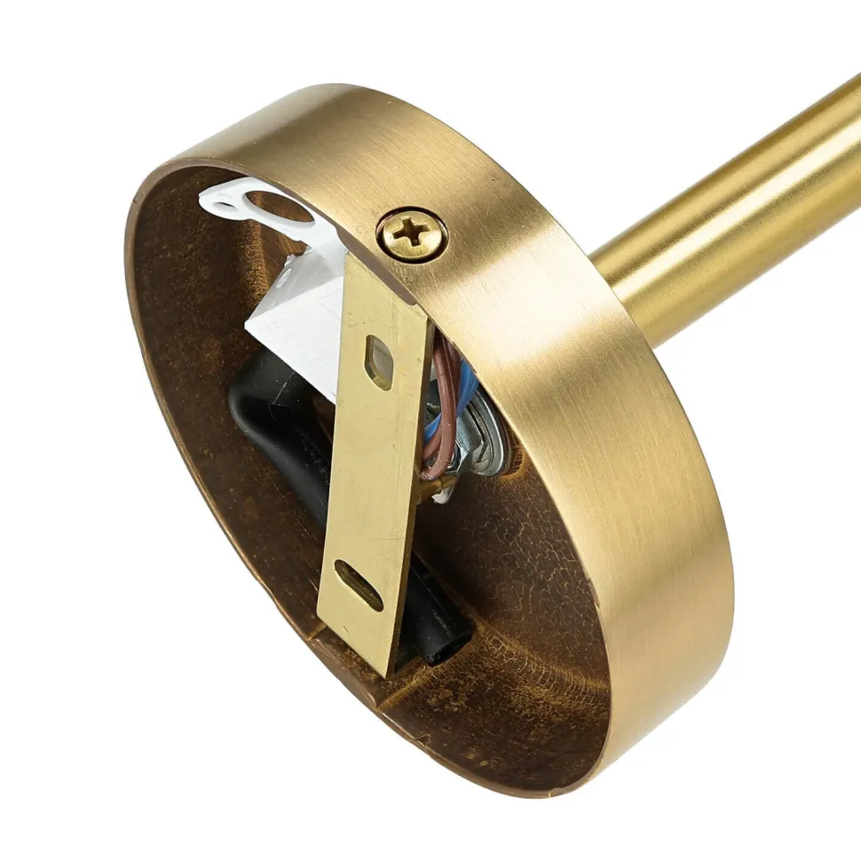 Wandleuchte MUSA Messing Glas in Bronze hell Weiß