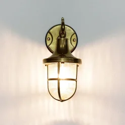 Wandleuchte SANTORIN aus Echt Messing für Außen