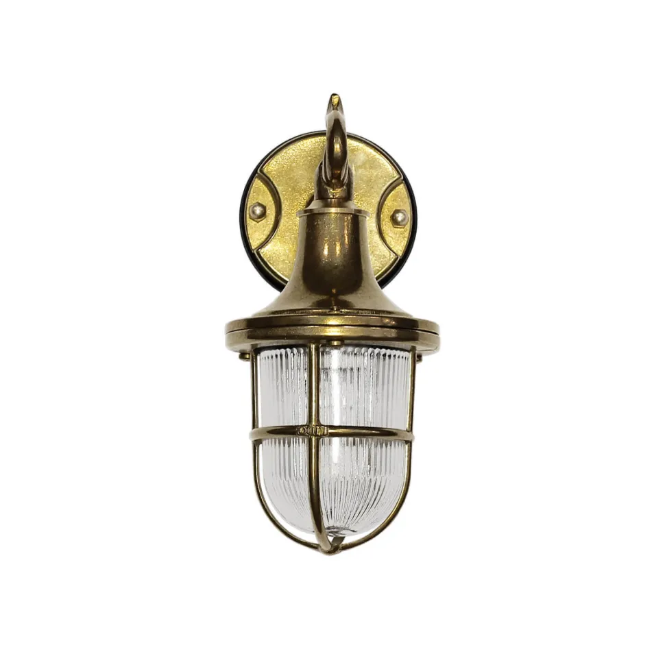 Wandleuchte SANTORIN aus Echt Messing für Außen