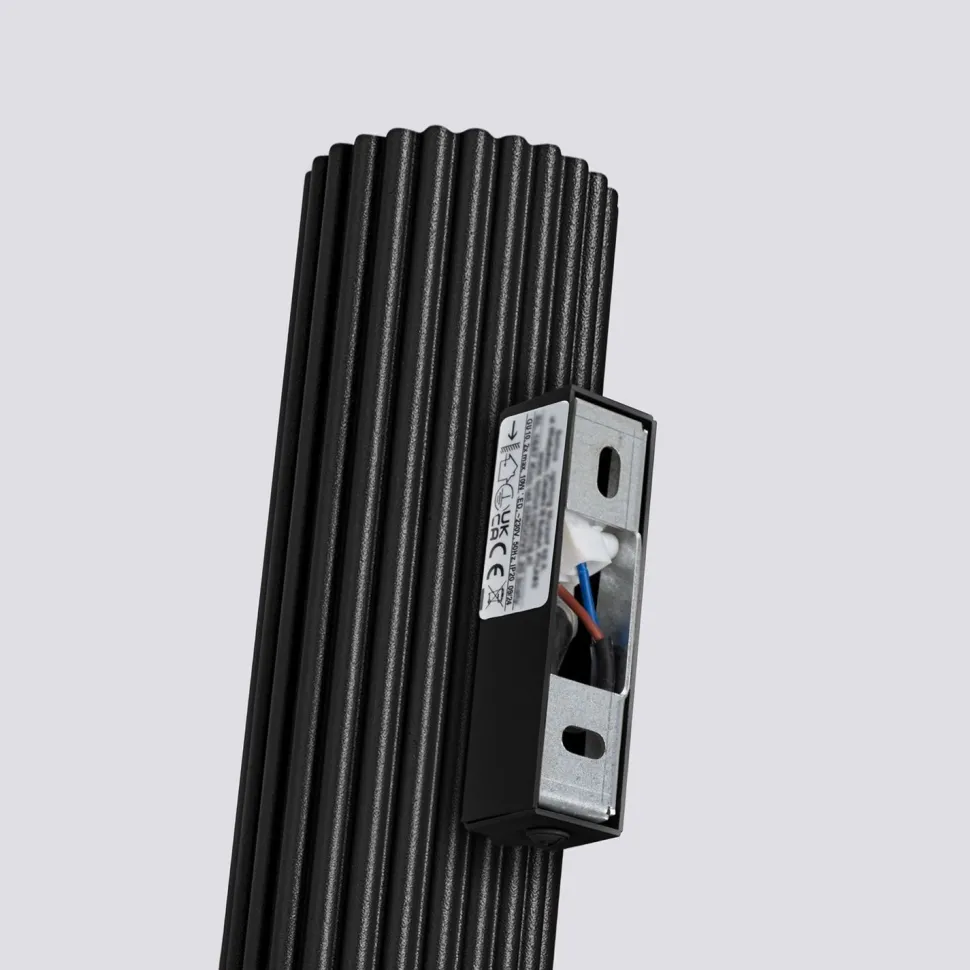 Wandleuchte Schwarz H: 30 cm GU10 2-flammig Aluminium Up Down