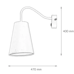 Wandleuchte Schwarz mit Schalter Metall Ø13cm