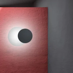 Wandleuchte Schwarz rund G9 indirekte Beleuchtung