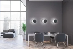 Wandleuchte Schwarz rund G9 indirekte Beleuchtung