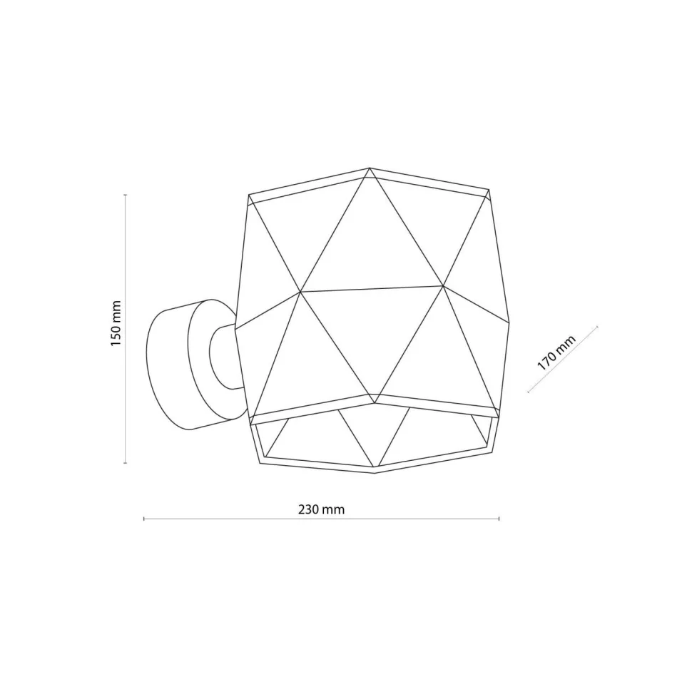 Wandleuchte Stoffschirm Grau Schwarz E27 Modern