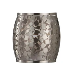 Wandleuchte TAKARA Silbergrau Metall Glas Lampe