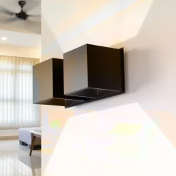 Wandleuchte Up Down B:26cm 2xG9 Schwarz Metall