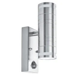 Wandleuchte Up Down IP44 Außen Bewegungsmelder Stahl