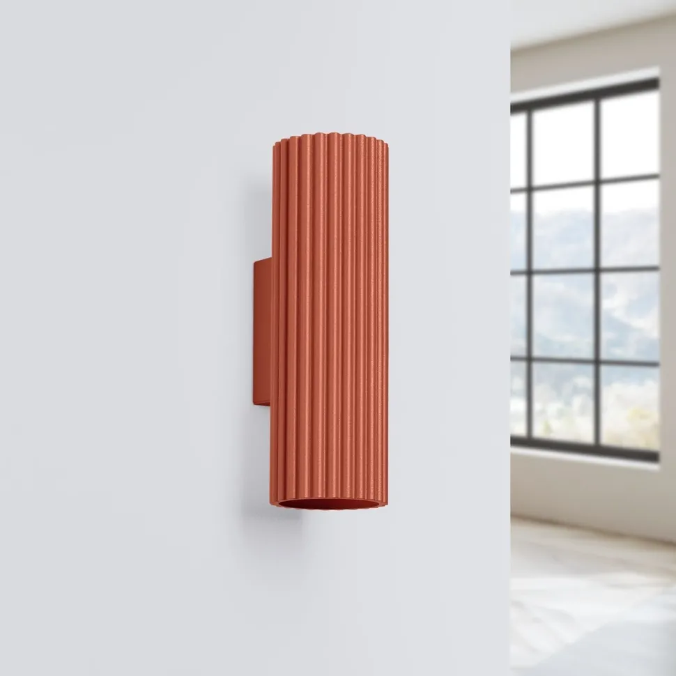 Wandleuchte Up Down klein H: 20 cm Rot GU10 2-flammig