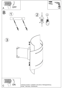Wandleuchte Up Down Weiß 23 cm Metall Lichtmuster