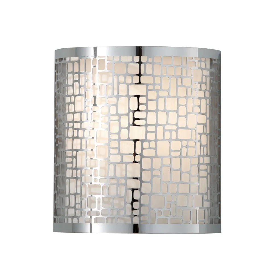 Wandleuchte VEINE Chrom Weiß Flur Wohnzimmer Lampe