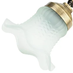 Wandleuchte verstellbar Echt-Messing Glas E14