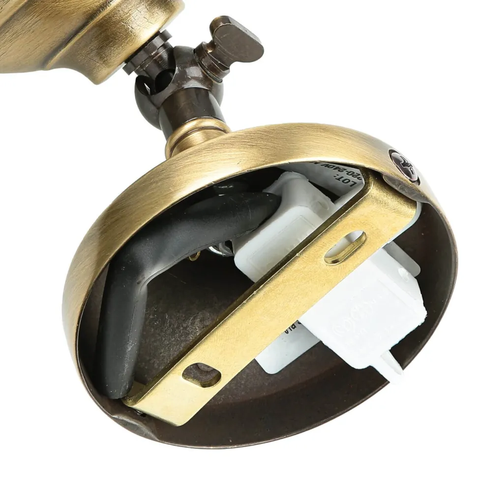 Wandleuchte verstellbar Echt-Messing Glas E14