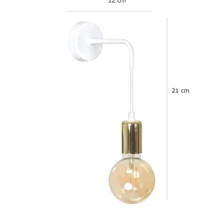 Wandleuchte verstellbar Weiß Gold Wandlampe Beleuchtung