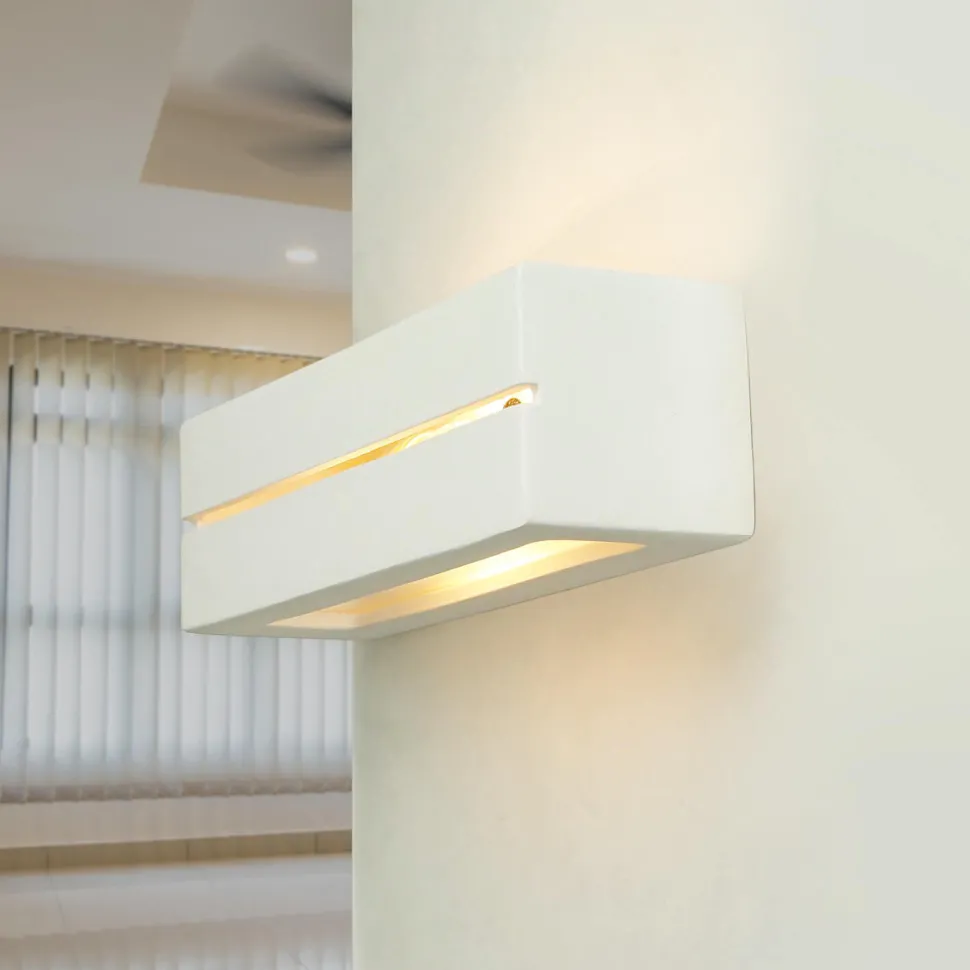 Wandleuchte Weiß eckig