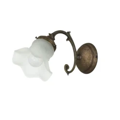 Wandleuchte Weiß Glasschirm Vintage Ricciolo