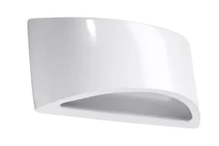 Wandleuchte Weiß Keramik 31,5 cm Up Down bemalbar G9