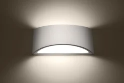 Wandleuchte Weiß Keramik 31,5 cm Up Down bemalbar G9