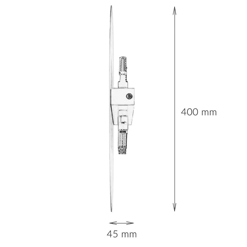 Wandleuchte Weiß Metall Ø 40 cm rund flach Modern