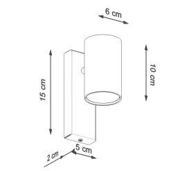 Wandleuchte Weiß Metall Downlight Modern innen GU10