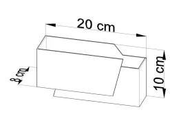 Wandleuchte Weiß Metall L:20cm Modern G9 ATILIA