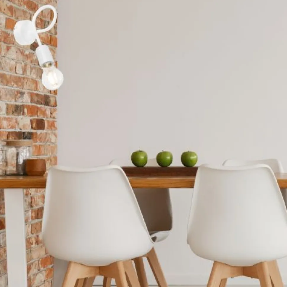 Wandleuchte Weiß Modern Metall Lampe