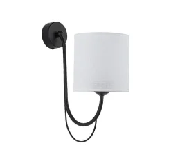 Wandleuchte Weiß Schwarz SALNIO Wandlampe Bett