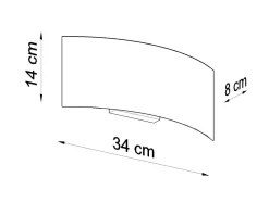 Wandleuchte Weiß Up Down 34 cm breit Metall 2x G9