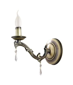 Wandleuchter TERRI Messing antik Bett Flur Lampe