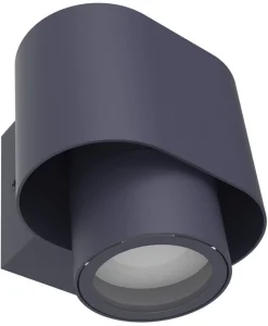 Wandspot Anthrazit Aluminium H:10 cm IP44 GU10 flexibel