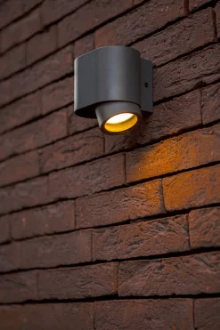 Wandspot Anthrazit Aluminium H:10 cm IP44 GU10 flexibel