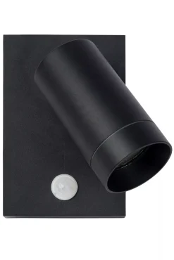 Wandspot Bewegungsmelder flexibel Schwarz GU10 H:15 cm