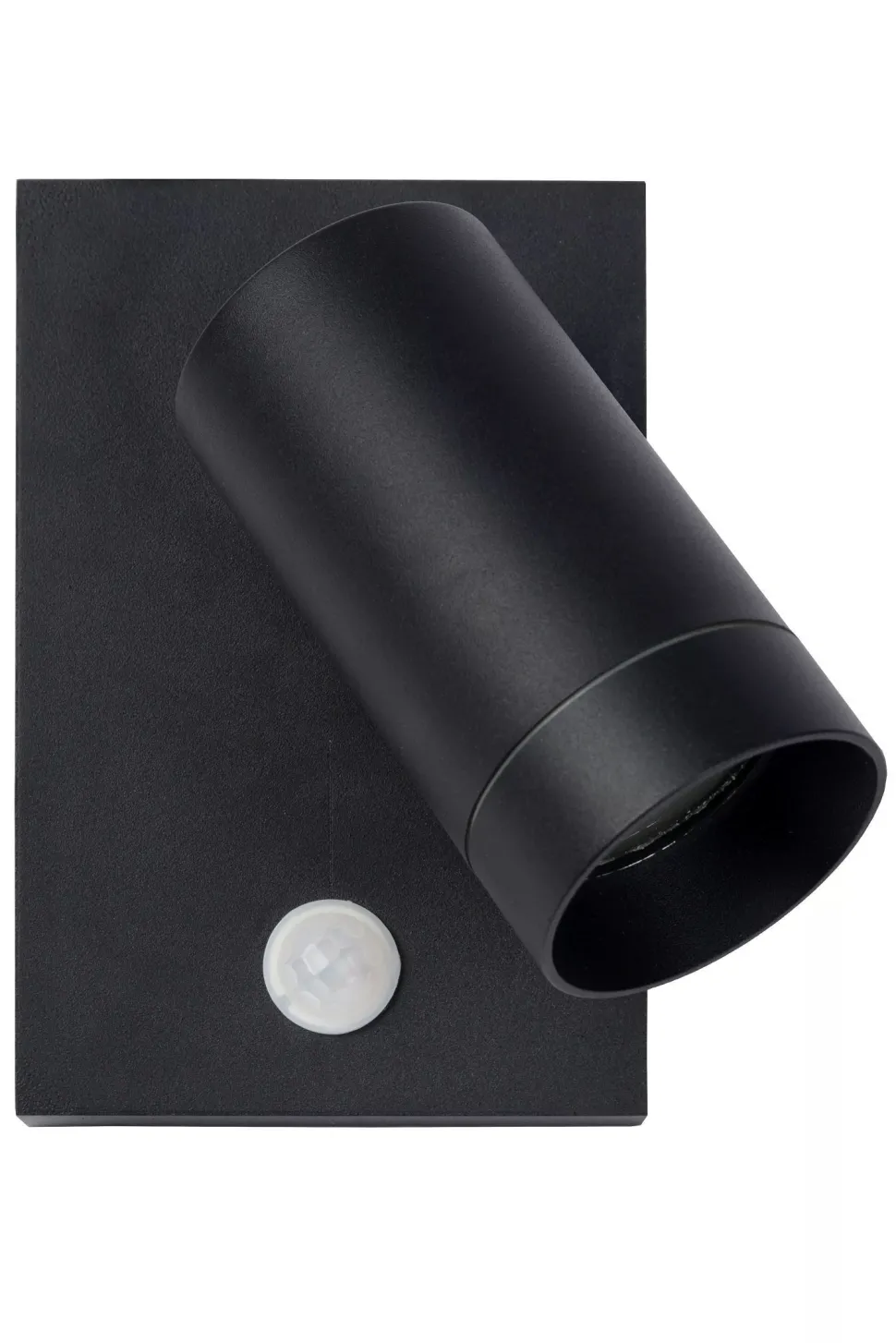 Wandspot Bewegungsmelder flexibel Schwarz GU10 H:15 cm