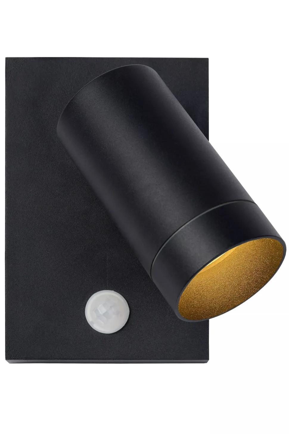 Wandspot Bewegungsmelder flexibel Schwarz GU10 H:15 cm