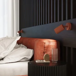 Wandspot GU10 B: 8 cm klein Rot schwenkbar Modern Aluminium