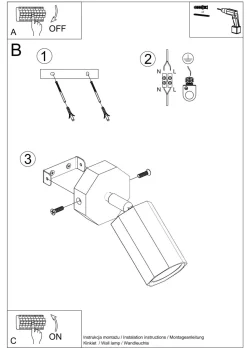 Wandspot Holz H: 17,5 cm klein schwenkbar GU10 SAMON
