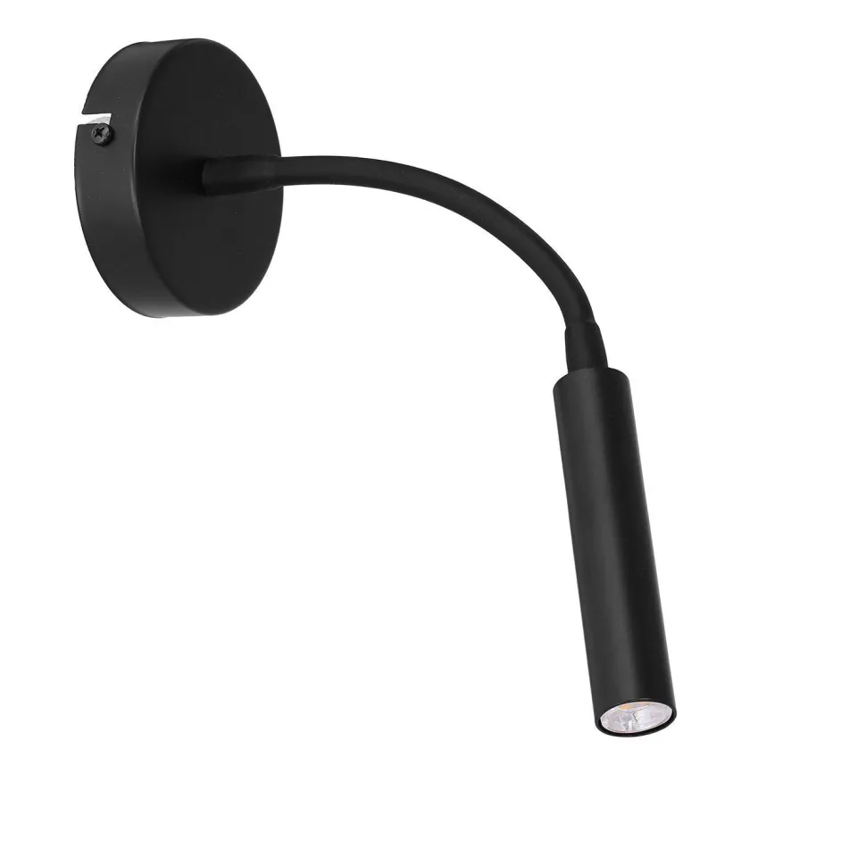 Wandspot Metall G9 akzentuiert T:35 cm Flexarm Schwarz