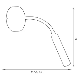 Wandspot Metall G9 akzentuiert T:35 cm Flexarm Schwarz