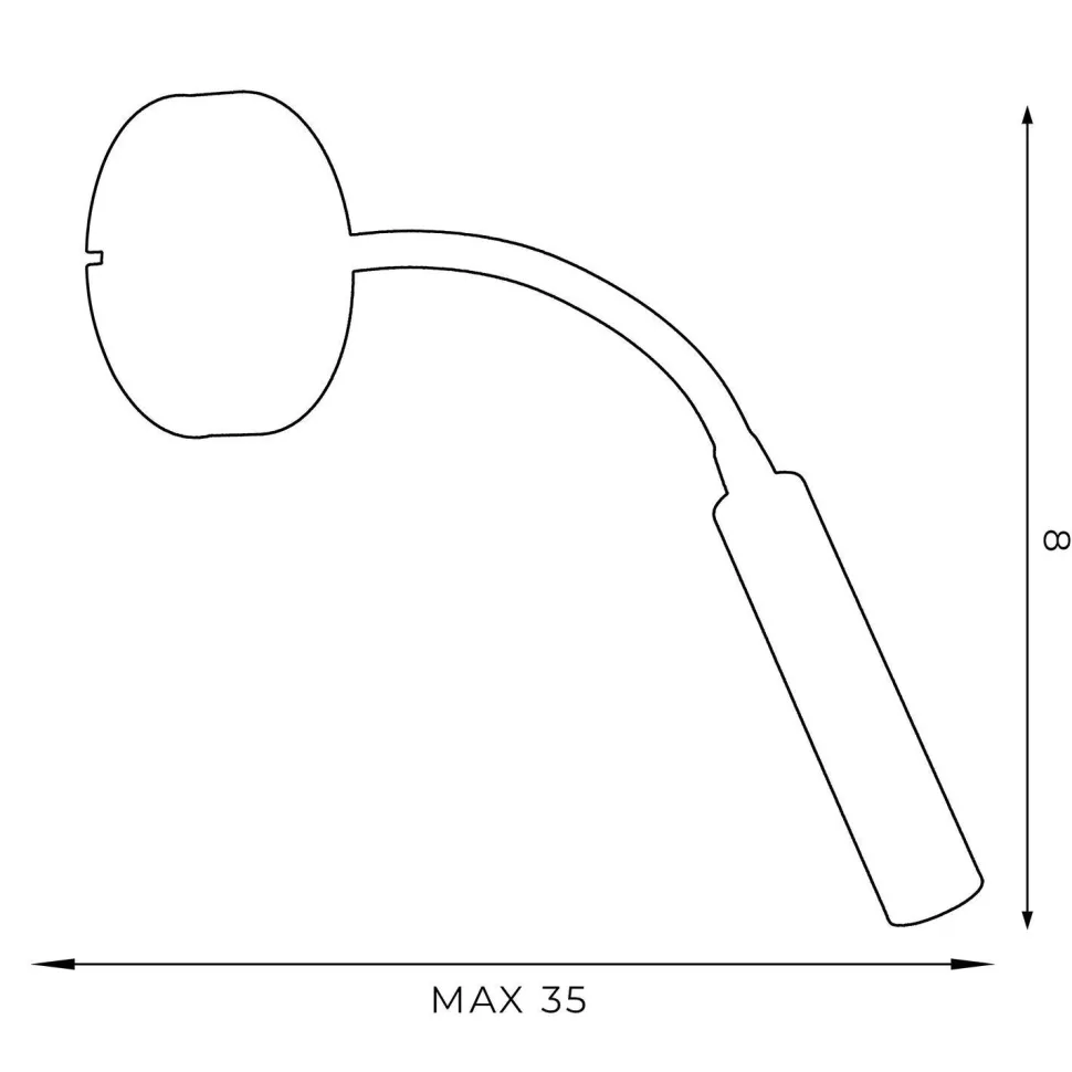 Wandspot Metall G9 akzentuiert T:35 cm Flexarm Schwarz