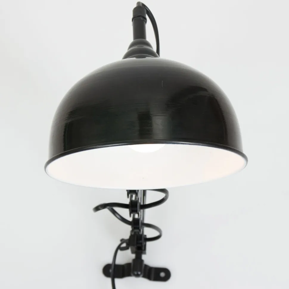 Wandspot Metall Schwarz T:56 cm mit Stecker flexibel