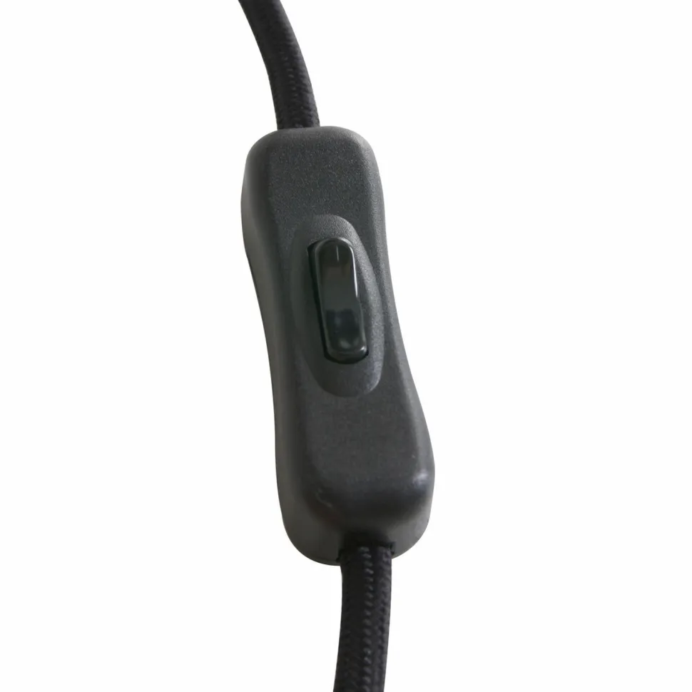 Wandspot Metall Schwarz T:56 cm mit Stecker flexibel